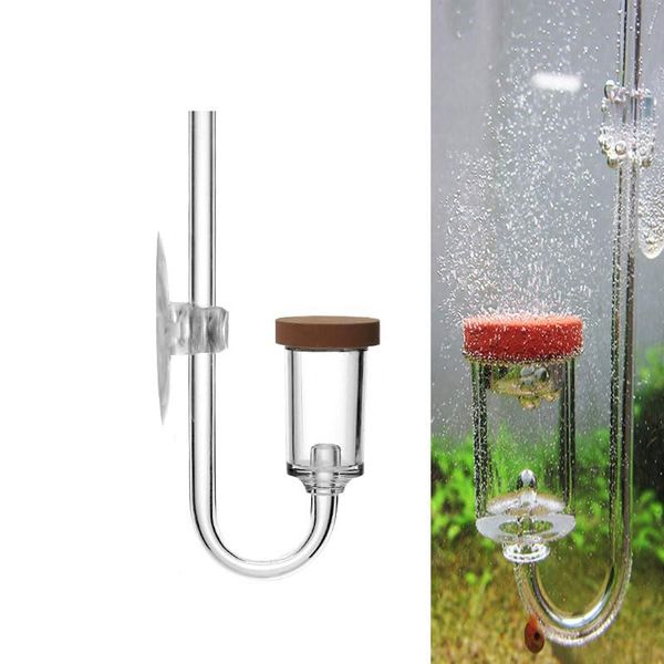 zalati CO2 Diffuser Acrylic Transparent CO2 Atomizer wich Sucker for Fish Tank Aquarium