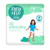2X Fred & Flo Size 7 Nappies 22 Pack
