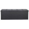 43" Folding Storage Ottoman Bench Storage Stools Footrest for Home Organizer