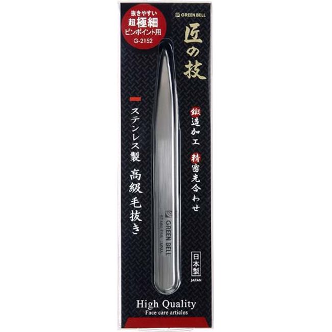 [11/25 (Saturday) 24 hours only★One out of two people will get the maximum amount of points back in the lottery★Entry required] GREEN BELL Craftsmanship High quality stainless steel tweezers (extra fine) G-2152 [Tweezers]