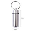 pengxiaomei 3 pcs Waterproof Aluminum Pill Box, Pocket Pill Case Silver Pill Holder Medicine Case Water Resistant Keychain Silver Pill Holder Pill Container for Outdoor Travel Camping