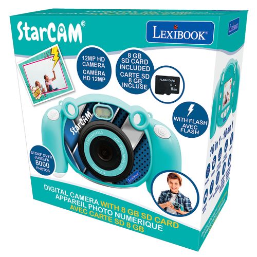 Lexibook - 4-in-1 Kids Camera with Photo, Video, Audio and Game Functions - DJ080
