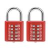 sourcing map 10-Digit Combination Padlock Push Button Locker Cabinet Lock Red 2Pcs