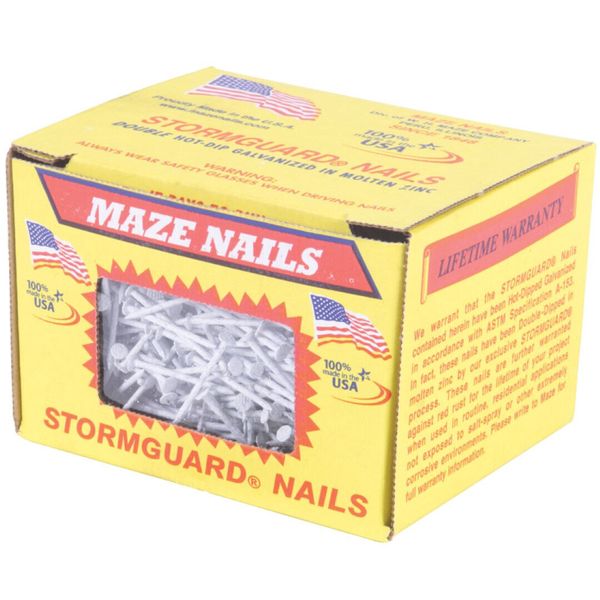Ring Shank Nails Double Dipped Molten Zinc Rust Resistant SANDSTONE 5LBS BOX