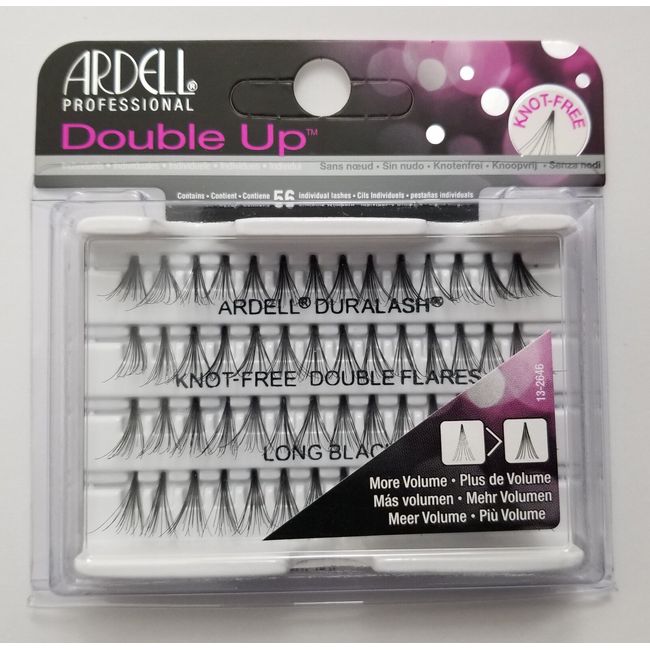 (LOT OF 6) Ardell Duralash Knot-Free DOUBLE UP Flares LONG Individual Eyelashes