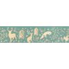 Berisfords Polyester Ribbon, Petrol/Gold, 25mm x 20m