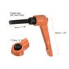 sourcing map 4pcs Adjustable Clamping Lever Handles M6 x 30mm Male Thread Bolt Knobs Rotating Screw Locking Quick Release Ratchet Push Button Handle, Orange