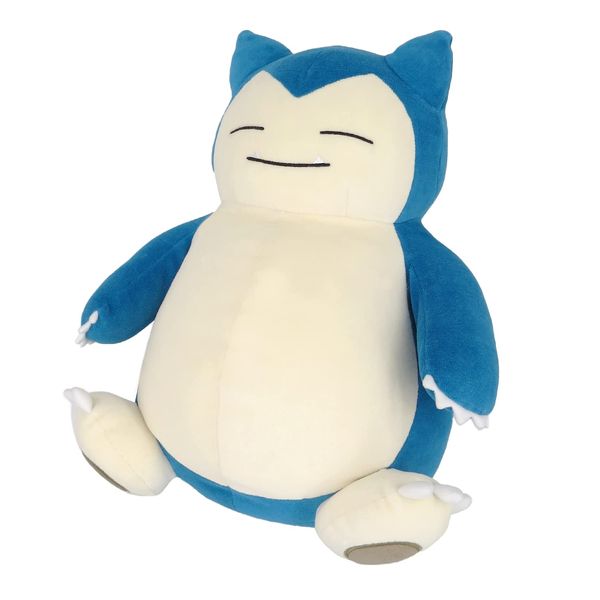 SAN-EI Pokémon Plush Merchandise Series Mochifuwa Cushion Plush Toy, Snorlax, Height 13.8 Inches (35 cm)