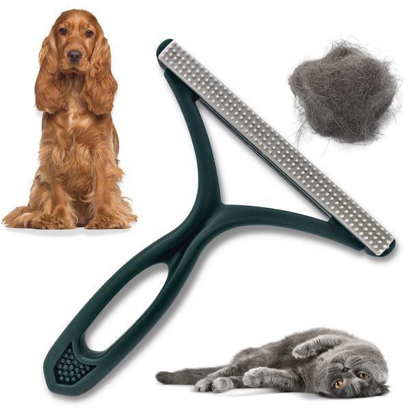 PawsOnly Tierhaarentferner | Katzenhaarentferner | Hundehaare Entfernen | Fusselentferner für Sofa Auto Teppich Kratzbaum Kleidung | Tragbarer | Fusselbürste Tierhaare Pet Hair Remover (Grün)