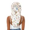 Extra Long Hair Bonnet for Women Silky Sleep Cap Elastic Band Satin Bonnet for Braids,Dreadlocks,locs,Curly,Long Hair (Beige Feathers)