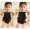 CEXIN Heat Resistant Cute Ponytail Wig, Point Wig, Automatic Ponytail, Exterior, Short, Curls, Partial Wig, Hair Extensions - lt brn