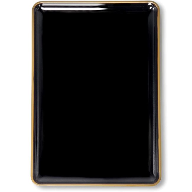 Lacquered Plodaku Business Card Tray (Stamp Bason), Black Border, Small, Use