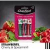 NEW! CHAP STICK 3-PACK Classic Collection 🍓•STRAWBERRY 🍒•CHERRY & 🍃SPEARMINT.