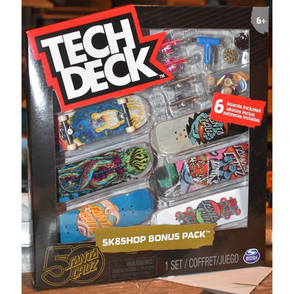 Tech Deck SANTA CRUZ SET Finger Skateboard 6 PACK 50TH ANNIVERSARY NEW