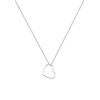 Elli necklace with heart pendant, filigree, love, in 925 sterling silver, Silver, Silver