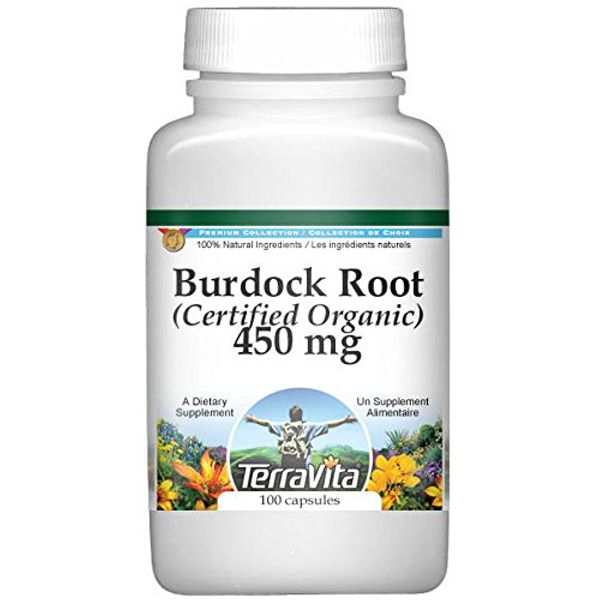 Burdock Root (Certified Organic) - 450 mg (100 Capsules, ZIN: 517584)