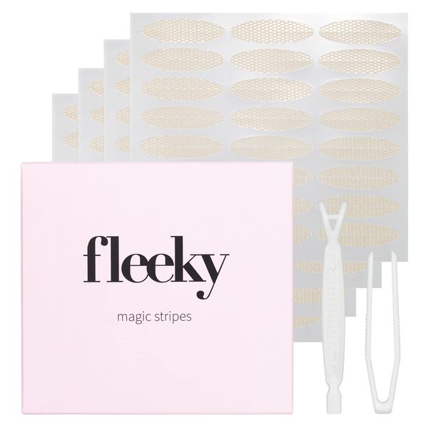 fleeky Schlupflider Stripes Magic - unsichtbare Augenlider Stripes zum Schlupflider-Lifting ganz ohne OP, eyelid tape, Doppel-Schluplid Aufkleber zu Kaschierung (L)