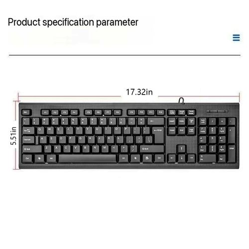 Guiheng 2 Pack Wired Computer Keyboard, Plug Play USB, Large Number Pad, LED Indicators,Ergonomic,Foldable Stands,Anti-Wear Letters Full Size Keyboard,for Windows Mac PC Laptop-Black