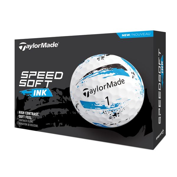 TaylorMade SpeedSoft Ink Blue Golf Ball, 2024