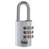 Yale YE3CB/20/121/1/S 20mm Aluminium Combination Padlock - Silver