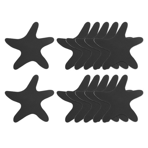 sourcing map 12pcs Non Slip Bathtub Stickers Bath Shower Floor 3.86" Anti-Slip Sticker Tape Starfish Style Decals for Bathroom Kitchen Bathtub Treads Stairs, Black