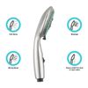 Dura Faucet Premium Brushed Satin Nickel 4-Function Handheld Shower Head