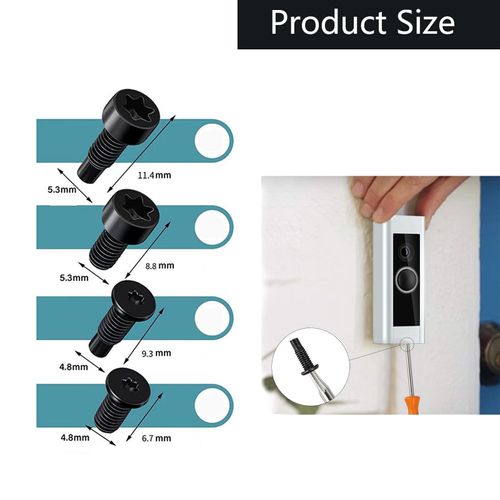40Pcs Ring Doorbell Screws, Ring Doorbell Screws Replacement Video Doorbell, Replacement Security Spare Screws Compatible Ring Doorbell Accessories, Ring Doorbell Security Screws Video Doorbell