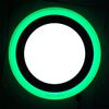 12w Round Recessed LED Ceiling Panel Light Dual Colour Cool White Green Ring