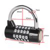 SISAV 5 Digit Combination Lock,Gym Padlock,Replaceable Combination Lock,Suitable for School Lockers,Tool Boxes,Fences,Black(1 Pack)