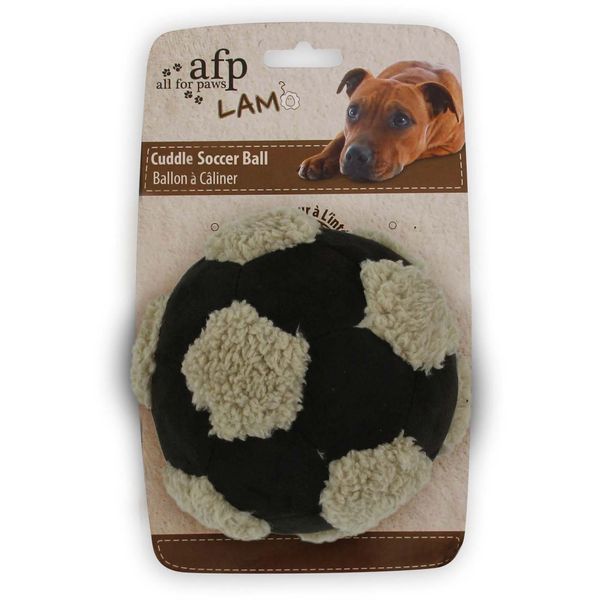 All For Paws Assorted Lamb Cuddle Soccer Ball for Dogs, 6-Inch