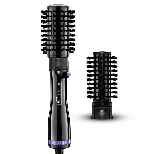 INFINITIPRO BY CONAIR Hot Air Spin Brush Set with 2-Inch AND 1.5-Inch Brushes, Hot Air Spin Dryer Brush