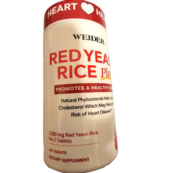 Weider Red Yeast Rice Plus with Phytosterols 240 Tablets -Free Shipping