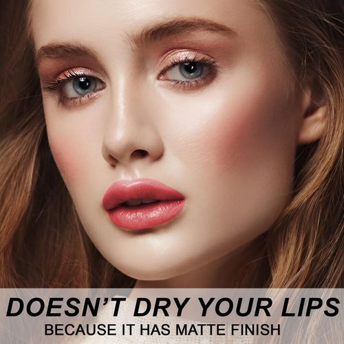 DISURI Beauty Matte Bullet Long Wear Lipstick - Vegan and Cruelty-Free - Smudge and Waterproof Matte Lipstick with Moisturizing Formula - All Day Comfort - (Spicy Coral #05)