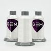 GEM Machine Embroidery Thread, 1x 3000M Cone, 40wt Polyester, White, for Embroidery Machines