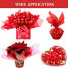 Valentine's Day Red Cellophane Wrap Roll 100Ft for Gift Baskets & Crafts