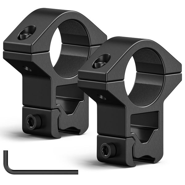 CVLIFE 1 Inch Dovetail Scope Rings - 3/8" or 11mm Dovetail Scope Mount - High Profile Dovetail Scope Mounts 1 Inch for Dovetail Rail - 2 Pcs