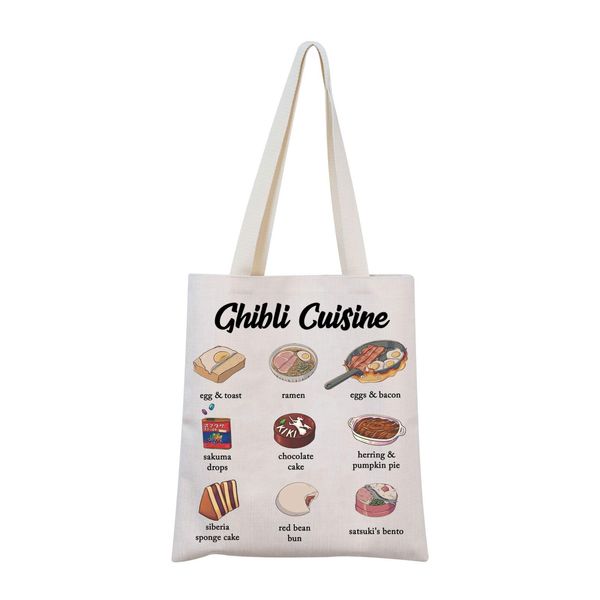 SG Anime Movie Inspired Gift SG Food Tote Bag SG Foods Lover Gift SG Anime Movie Merchandise, Ghi Tragetasche, Small