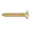 #12, 1-1/4" Length Flat Head Phillips Drive Wood Screw Solid Brass Lifetime Pol
