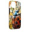 Ladybug Scenic Trail Leaf Autumn Red Bug Artwork Case for iPhone 14