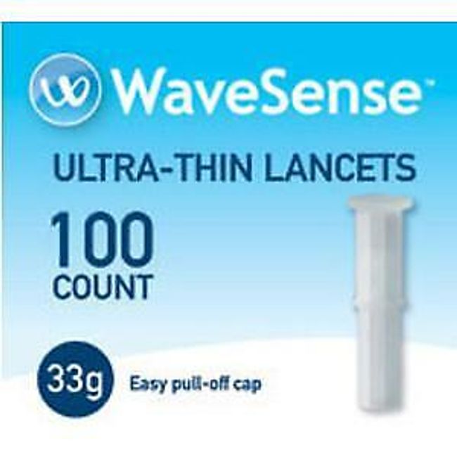 WaveSense Lancets 33g Box of 100   8 PACK