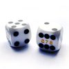 Bescon Professional Precision Dice Round Corner 5/8" (16mm) with Random Serial Number, Precision Cut Dice 16MM Solid White, 2pcs Set