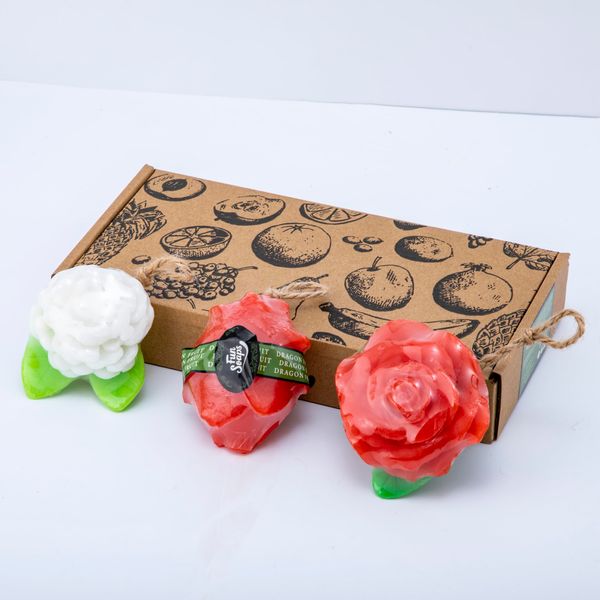 Fun Soaps Floral Fantasy Box: Vegan Hand & Body Wash Set with Rose, Jasmine & Dragon Fruit - Natural Ingredients, Kid-Friendly, Long-Lasting Foam & Subtle Fragrance