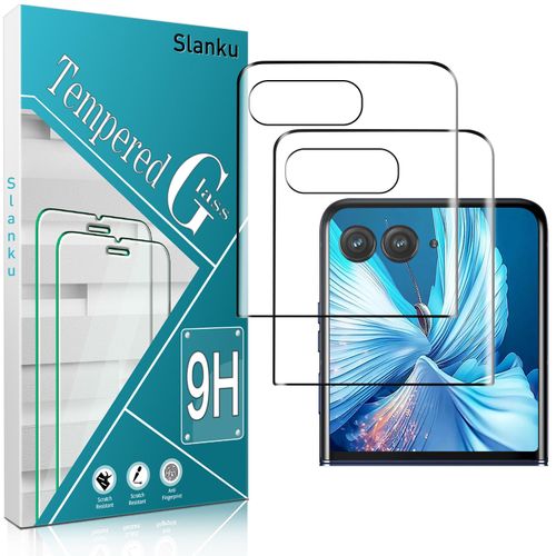 Slanku [2 Pack Screen Protector for Motorola Moto Razr+ 2024 / Razr Plus 2024, 3D Curved Temepred Glass, Anti Scratch, High Definition, Full Coverage