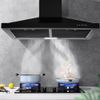 24" Wall Mount Range Hood Kitchen Exhaust Stove 450 CFM 3-Speed Button Control