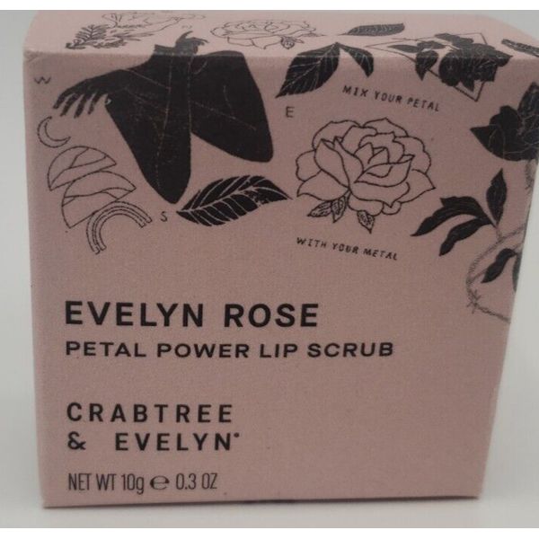 Crabtree & Evelyn Rose Petal Power Lip Scrub 0.3 OZ