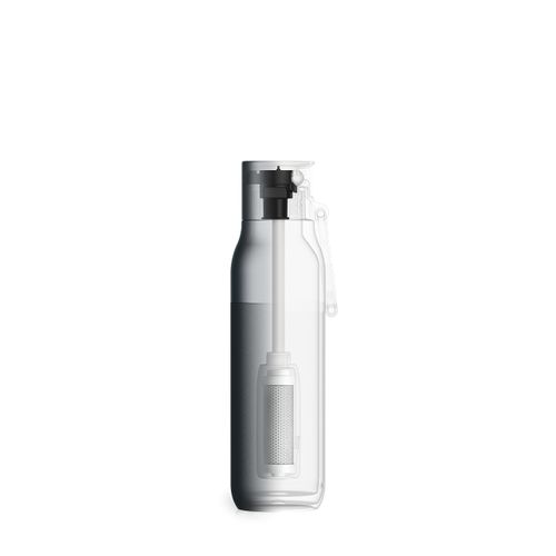 LARQ Bottle Filtered - Insulated Stainless Steel Water Bottle BPA Free with Nano Zero technology and long-lasting filters, Obsidian Black, 17oz
