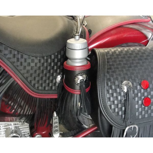 Heritage Springer water bottle holder with fringe