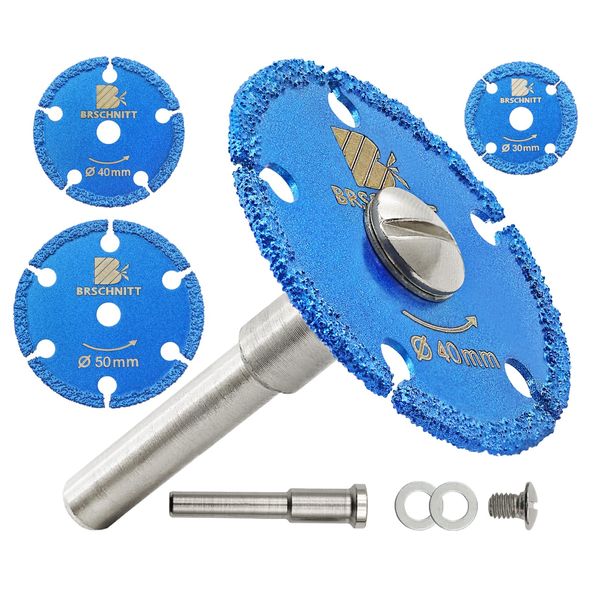 BRSCHNITT Mini Diamond Metal Circular Saw Blade 30/40/50MM - Metal and Stainless Steel Cutting Wheel for Wood/Metal/Plastic