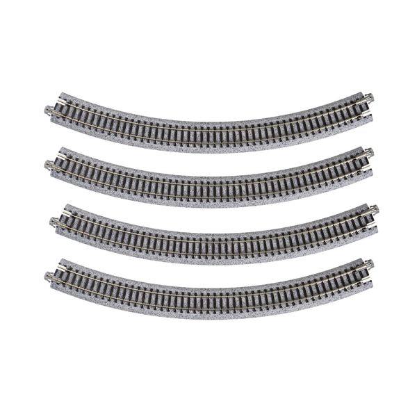 Kato USA Model Train Products Unitrack, 315mm (12 3/8") Radius 45-Degree Curve Track (4-Piece)