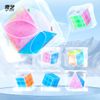 QY Ice Amber Stickerless Pastel Color 3D Puzzle (Pyraminx Lite)